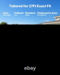 27ft Round UniBead Pool Liner 52in Wall Above Ground Steel Pool Boulder Swirl