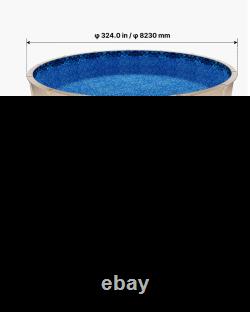 27ft Round UniBead Pool Liner 52in Wall Above Ground Steel Pool Boulder Swirl