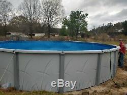 27x52 Ft Round Mirage Above Ground Swimming Pool with Liner & Skimmer Kit