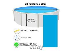 28' Round 20 Gauge Overlap Above Ground Swimming Pool Liner (Choose Pattern)