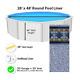 28' x 48 Round Unibead 20 Gauge Swimming Pool Liner (Choose Pattern)