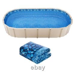 30' x 15' Above Ground Swimming Pool Blue Unibead Liner, Oval for 52 Steel Wall