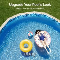 30' x 15' Above Ground Swimming Pool Blue Unibead Liner, Oval for 52 Steel Wall
