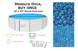 30' x 54 Round Unibead 20 Gauge Swimming Pool Liner (Choose Pattern)