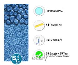 30 x 54 Round Unibead Boulder Swirl Above Ground Swimming Pool Liner 25 Gauge