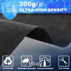 300G/M² Thicker Pool Liner Pad for Above Ground Swimming 12' Round, Black
