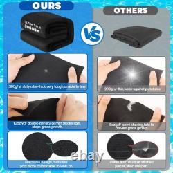 300G/M² Thicker Pool Liner Pad for Above Ground Swimming 12' Round, Black