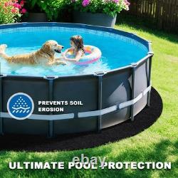 300G/M² Thicker Pool Liner Pad for Above Ground Swimming 12' Round, Black