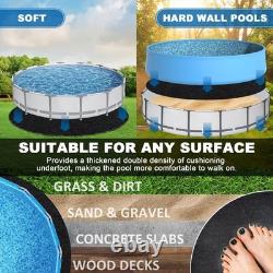 300G/M² Thicker Pool Liner Pad for Above Ground Swimming 12' Round, Black