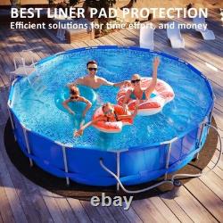 300G/M² Thicker Pool Liner Pad for Above Ground Swimming 12' Round, Black