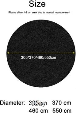 305CM Round Pool Liner Pad Non Slip Above Ground Pool Floor Mat Black