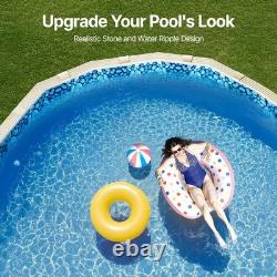 33' x 18' Above Ground Swimming Overlap Blue Pool Liner, Oval for 54 Steel Wall