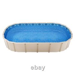 33' x 18' Above Ground Swimming Overlap Blue Pool Liner, Oval for 54 Steel Wall