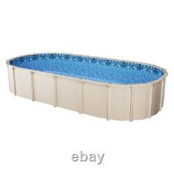 33' x 18' Above Ground Swimming Overlap Blue Pool Liner, Oval for 54 Steel Wall