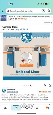 33'x 54 Round Above Ground Unibeaded Pool Liner