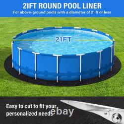 350G/M² Thicker 21FT Pool Liner Pad, Seamless Above Ground Pool Liner, Pre-Cut Hea