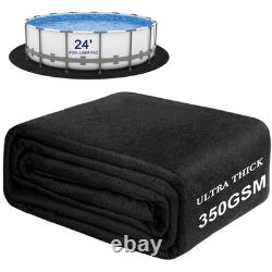 350G/M² Thicker Pool Liner Pad for Above Ground Swimming Pools, 24 Ft Round Un