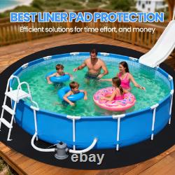 350G/M² Thicker round Pool Liner Mat, above Ground Pool Pad, Prevents Weeds, Pun