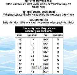 46 23 Pack Pool Cove Kit for 18'x33' Above Ground Pool Foam Peel and Stick