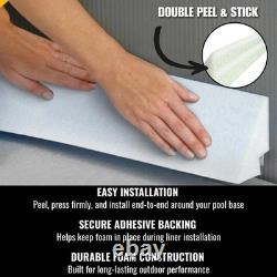 46 23 Pack Pool Cove Kit for 18'x33' Above Ground Pool Foam Peel and Stick