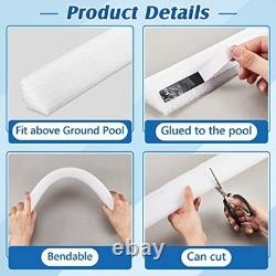 47 Inch Peel and Stick Pool Cove Foam 24 Pcs Above Ground Liner Protection