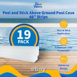 48-Inch Peel and Stick above Ground Pool Cove Foam, 19 Pack Liner Protection &
