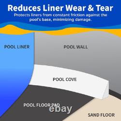 48-Inch Peel and Stick above Ground Pool Cove Foam, 19 Pack Liner Protection &