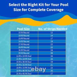 48-Inch Peel and Stick above Ground Pool Cove Foam, 19 Pack Liner Protection &