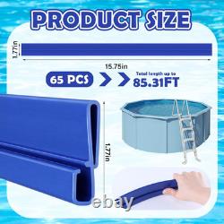 65 Pcs 27 Ft Bead Receiver round above Ground Pool Liners Blue Beaded Pool Liner