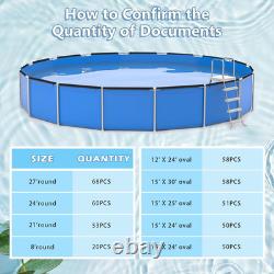 69PCS 15.75Inch Coping Strips for Overlap above Ground Pool Liners Plastic Liner