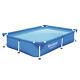 6in1 SWIMMING POOL BESTWAY 221cm x 150cm x 43cm Above Ground Square Pool + PATCH
