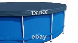 6in1 SWIMMING POOL INTEX 366cm 12ft Garden Round Frame Ground Pool + POOL COVER