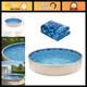 8-ft Round Above Ground Pool Liner Overlap Vinyl, 48-54 Wall Height, Durable
