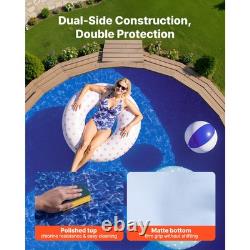 8ft Round Overlap Pool Liner, 27.5in Wall, Durable 30mil Vinyl, UV Resistant