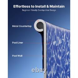 8ft Round Overlap Pool Liner, 27.5in Wall, Durable 30mil Vinyl, UV Resistant