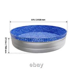 8ft Round Overlap Pool Liner, 27.5in Wall, Durable 30mil Vinyl, UV Resistant