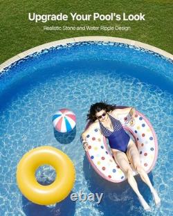 8ft Round Pool Liner Durable Vinyl, Cushioned Comfort for Easy Installation