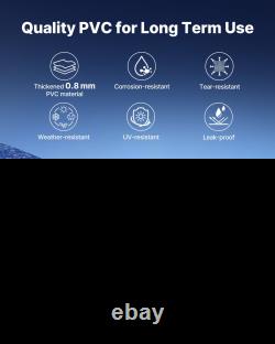 8ft Round Pool Liner Overlap Above Ground, 27.5 Wall, Heavy Gauge