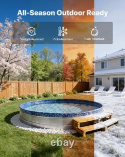 8ft Round Pool Liner Overlap Above Ground, 27.5 Wall, Heavy Gauge