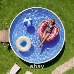 8ft Round Pool Liner for Above Ground Pools, Heavy-Duty Vinyl, Leak-Proof Patche