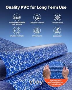 8ft Round Pool Liner for Above Ground Pools, Heavy-Duty Vinyl, Leak-Proof Patche