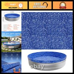 8ft Round Stock Tank Pool Liner Heavy Duty Vinyl, Leak-Proof, Fits 27.5in Wall