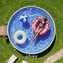 8ft Round Stock Tank Pool Liner Heavy Duty Vinyl, Leak-Proof, Fits 27.5in Wall