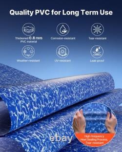 8ft Round Stock Tank Pool Liner Heavy Duty Vinyl, Leak-Proof, Fits 27.5in Wall