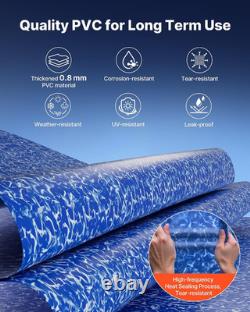 8ft Stock Tank Round Pool Liner, Overlap Above Ground Swimming Pool Liners for