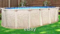 8x12 Oval 52 High Cameo Above Ground Swimming Pool with 25 Gauge Liner