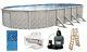 Above Ground 12x24'x52 Oval MEADOWS Swimming Pool with Liner, Ladder & Filter Kit