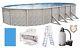 Above Ground 12x24'x52 Oval Meadows Swimming Pool with Liner, Ladder & Filter Kit