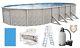 Above Ground 12x24x52 Oval Meadows Swimming Pool with Liner, Ladder & Filter Kit