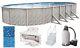 Above Ground 15'x24'x52 Oval Meadow Swimming Pool with Boulder Liner Step Filter